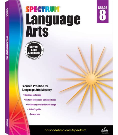 spectrum language arts grade 8 answer key