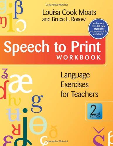 speech to print workbook language exercises for teachers second edition Kindle Editon