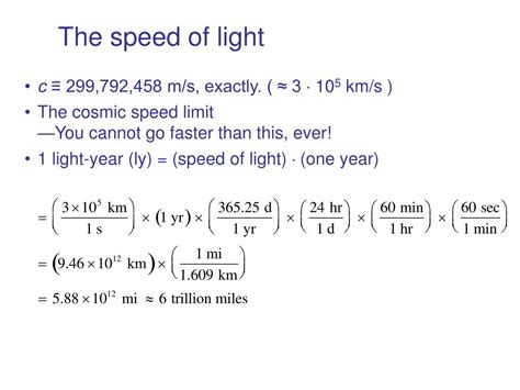 speed of light kilometers