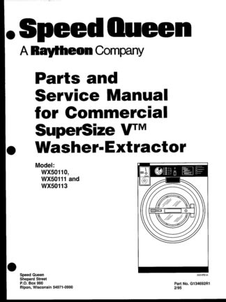 speed queen sc60a washers owners manual Doc