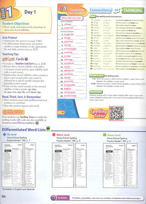 spelling connections grade 8 answers unit 29 Reader