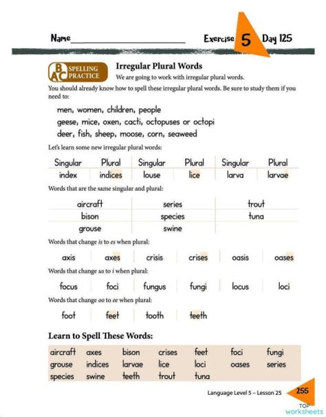 spelling lesson 25 answer key grade 5 Doc