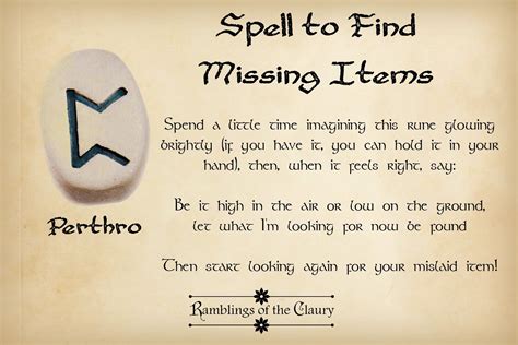 spells to find lost items