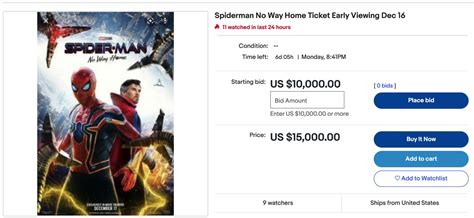 spider man no way home tickets