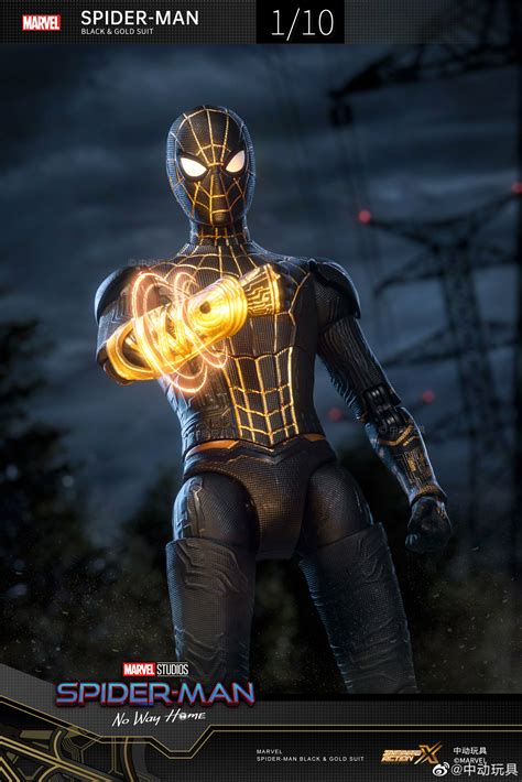 spiderman gold and black suit