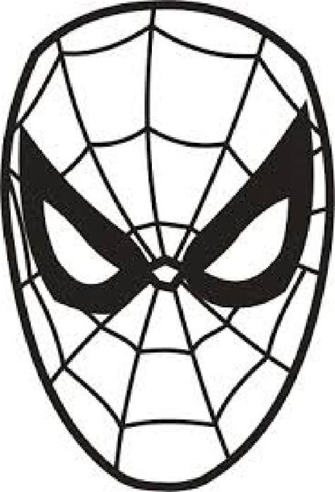 spiderman mask black and white