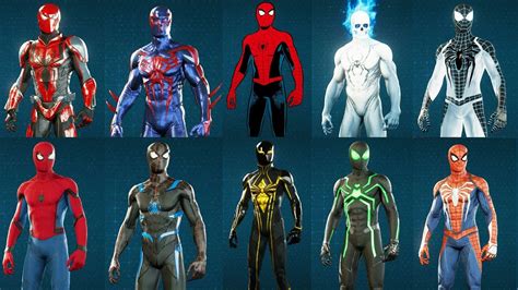 spiderman ps4 different suits