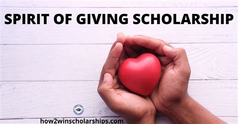 spirit of giving scholarship