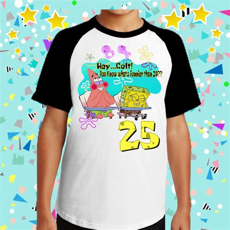 spongebob birthday shirt