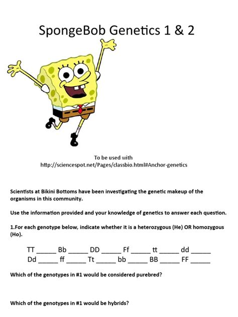 spongebob genetics quiz answers Reader