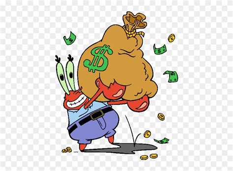 spongebob mr krabs money