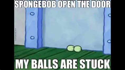 spongebob open the door