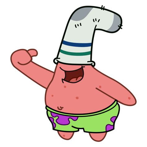 spongebob sock on head