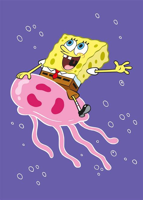 spongebob with jellyfish