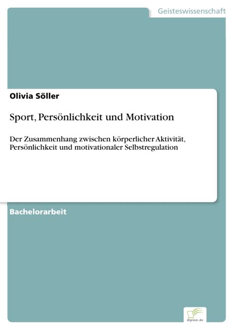 sport pers nlichkeit motivation motivationaler selbstregulation PDF
