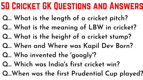sports quiz general questions and answers on cricket Reader