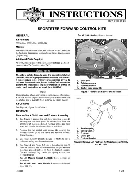 sportster forward control install instructions pdf Reader