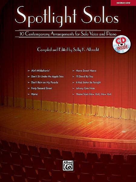 spotlight solos 10 contemporary arrangements for solo voice and piano medium high voice book and cd Epub