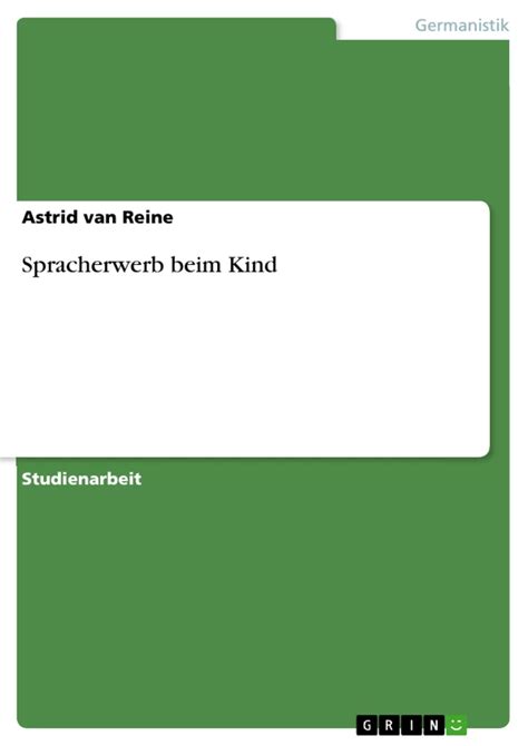 spracherwerb beim kind astrid reine Reader