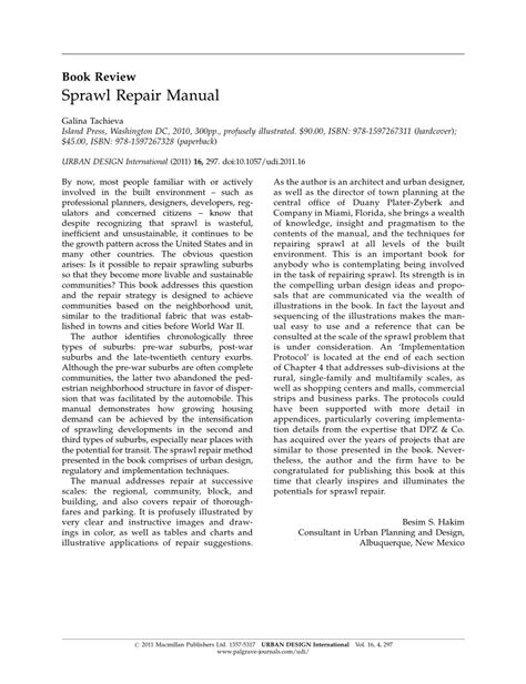 sprawl repair manual Epub
