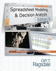 spreadsheet modeling and decision analysis 6th edition solutions Kindle Editon