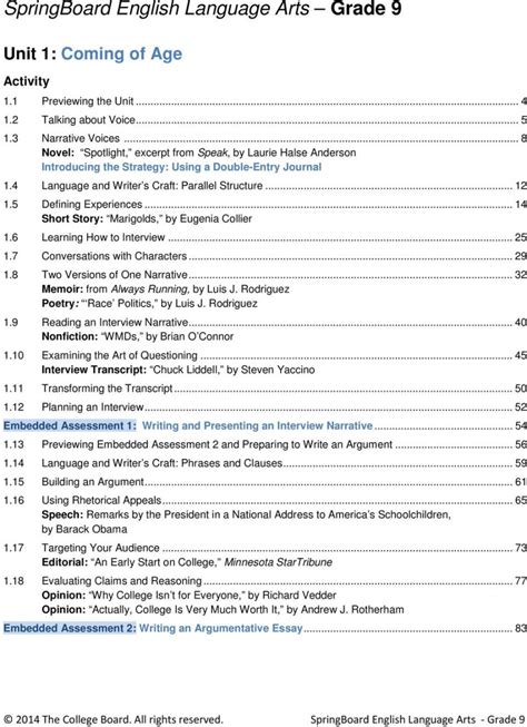 springboard answer key language arts Epub