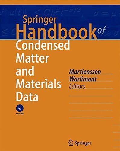 springer handbook of condensed matter and materials data springer handbook of condensed matter and materials data Kindle Editon