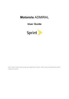 sprint admiral phone manual Reader