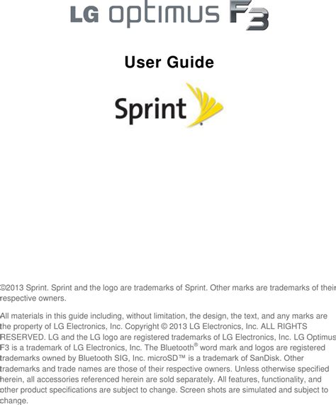 sprint lg user manual Reader