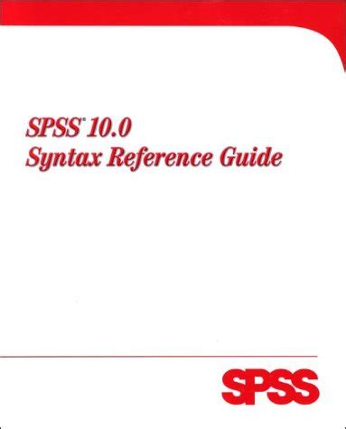 spss 10 0 syntax reference guide Doc