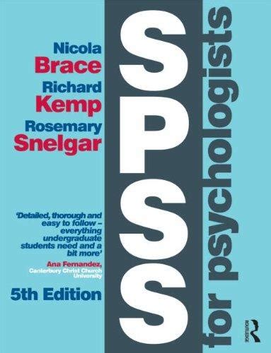 spss for psychologists fifth edition Doc