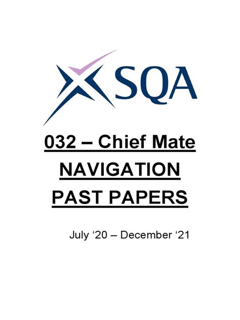 sqa mca navigation past papers PDF