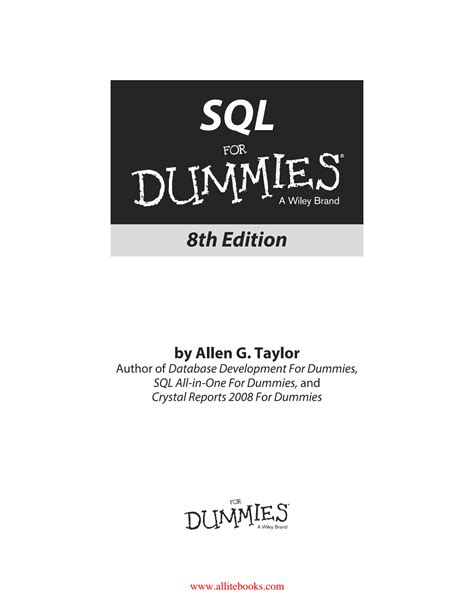 sql for dummies 8th edition Reader
