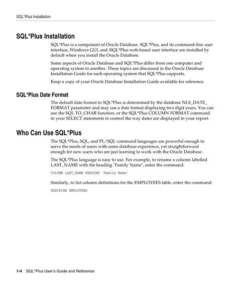 sql plus user guide and reference Epub