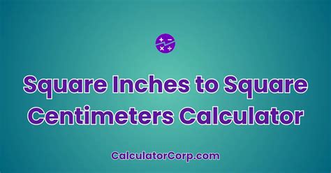 square centimeters calculator