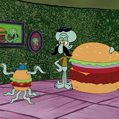 squidward eating all the krabby patties