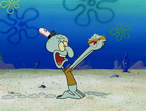 squidward eats all the krabby patties