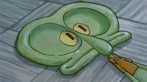 squidward squished face