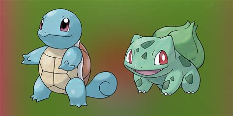 squirtle and bulbasaur