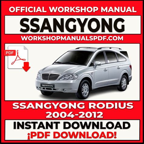 ssangyong rodius workshop manual Reader