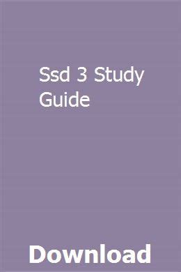 ssd 3 study guide pdf Epub