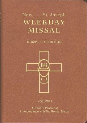 st joseph weekday missal complete edition vol 1 advent to pentecost Reader