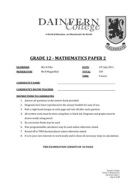 st stithians past papers grade 12 Reader