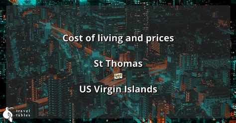 st thomas cost of living