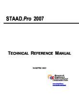 staad pro 2007 technical reference manual PDF