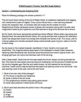 staar exams in english language arts/reading
