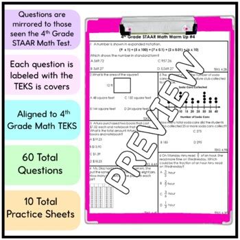 staar math warm ups 4th grade pdf Kindle Editon