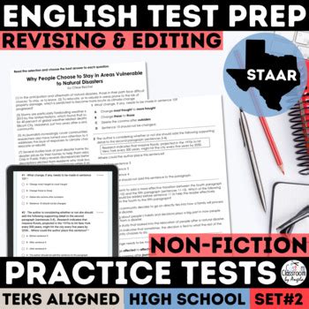 staar revising and editing practice high school Reader