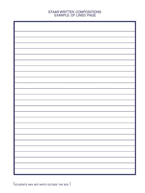 staar test lined paper Reader