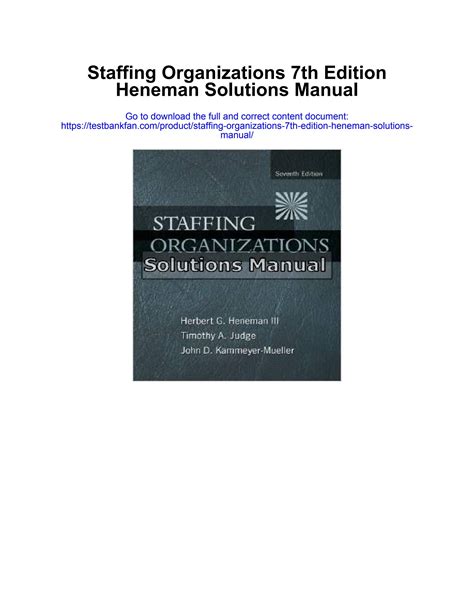 staffing organizations 7th edition pdf Kindle Editon